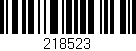 Código de barras (EAN, GTIN, SKU, ISBN): '218523'