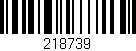 Código de barras (EAN, GTIN, SKU, ISBN): '218739'
