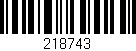 Código de barras (EAN, GTIN, SKU, ISBN): '218743'