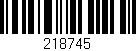 Código de barras (EAN, GTIN, SKU, ISBN): '218745'