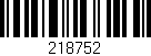 Código de barras (EAN, GTIN, SKU, ISBN): '218752'