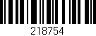 Código de barras (EAN, GTIN, SKU, ISBN): '218754'
