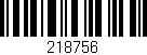 Código de barras (EAN, GTIN, SKU, ISBN): '218756'