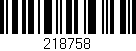 Código de barras (EAN, GTIN, SKU, ISBN): '218758'