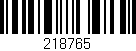 Código de barras (EAN, GTIN, SKU, ISBN): '218765'