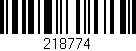 Código de barras (EAN, GTIN, SKU, ISBN): '218774'