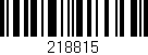 Código de barras (EAN, GTIN, SKU, ISBN): '218815'