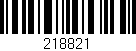Código de barras (EAN, GTIN, SKU, ISBN): '218821'