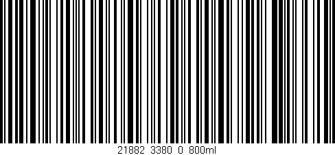 Código de barras (EAN, GTIN, SKU, ISBN): '21882_3380_0_800ml'