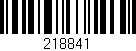 Código de barras (EAN, GTIN, SKU, ISBN): '218841'