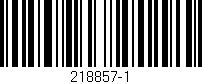 Código de barras (EAN, GTIN, SKU, ISBN): '218857-1'