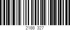Código de barras (EAN, GTIN, SKU, ISBN): '2188/327'