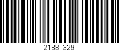 Código de barras (EAN, GTIN, SKU, ISBN): '2188/329'