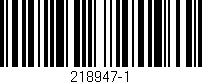 Código de barras (EAN, GTIN, SKU, ISBN): '218947-1'