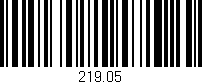 Código de barras (EAN, GTIN, SKU, ISBN): '219.05'