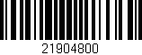 Código de barras (EAN, GTIN, SKU, ISBN): '21904800'