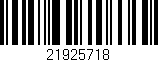 Código de barras (EAN, GTIN, SKU, ISBN): '21925718'