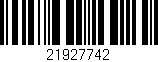 Código de barras (EAN, GTIN, SKU, ISBN): '21927742'
