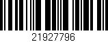 Código de barras (EAN, GTIN, SKU, ISBN): '21927796'