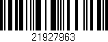 Código de barras (EAN, GTIN, SKU, ISBN): '21927963'
