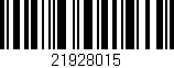 Código de barras (EAN, GTIN, SKU, ISBN): '21928015'