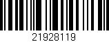 Código de barras (EAN, GTIN, SKU, ISBN): '21928119'