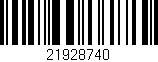 Código de barras (EAN, GTIN, SKU, ISBN): '21928740'