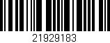 Código de barras (EAN, GTIN, SKU, ISBN): '21929183'