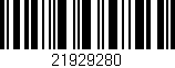 Código de barras (EAN, GTIN, SKU, ISBN): '21929280'