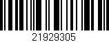 Código de barras (EAN, GTIN, SKU, ISBN): '21929305'