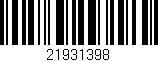Código de barras (EAN, GTIN, SKU, ISBN): '21931398'