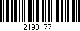 Código de barras (EAN, GTIN, SKU, ISBN): '21931771'