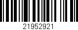 Código de barras (EAN, GTIN, SKU, ISBN): '21952921'