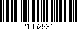 Código de barras (EAN, GTIN, SKU, ISBN): '21952931'