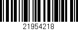 Código de barras (EAN, GTIN, SKU, ISBN): '21954218'