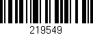 Código de barras (EAN, GTIN, SKU, ISBN): '219549'