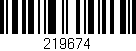 Código de barras (EAN, GTIN, SKU, ISBN): '219674'
