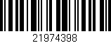 Código de barras (EAN, GTIN, SKU, ISBN): '21974398'