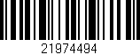 Código de barras (EAN, GTIN, SKU, ISBN): '21974494'