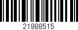 Código de barras (EAN, GTIN, SKU, ISBN): '21988515'