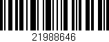 Código de barras (EAN, GTIN, SKU, ISBN): '21988646'
