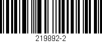 Código de barras (EAN, GTIN, SKU, ISBN): '219892-2'