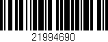 Código de barras (EAN, GTIN, SKU, ISBN): '21994690'
