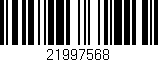 Código de barras (EAN, GTIN, SKU, ISBN): '21997568'