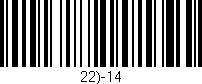 Código de barras (EAN, GTIN, SKU, ISBN): '22)-14'