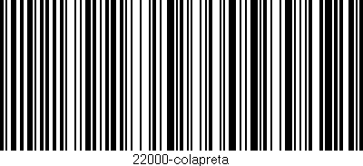 Código de barras (EAN, GTIN, SKU, ISBN): '22000-colapreta'