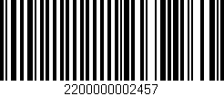 Código de barras (EAN, GTIN, SKU, ISBN): '2200000002457'
