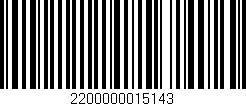 Código de barras (EAN, GTIN, SKU, ISBN): '2200000015143'