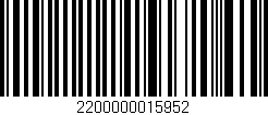 Código de barras (EAN, GTIN, SKU, ISBN): '2200000015952'