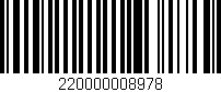 Código de barras (EAN, GTIN, SKU, ISBN): '220000008978'